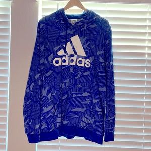 Adidas Mens hoodie sweatshirt blue